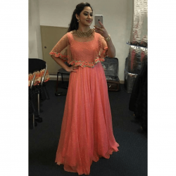 Most Obvious Hot Selling Designer Cape Gown Design